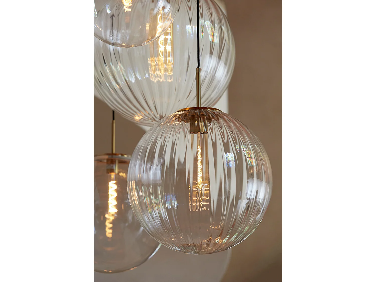 Lampe à suspension MAGDALA - Ø40x40cm - Transparent