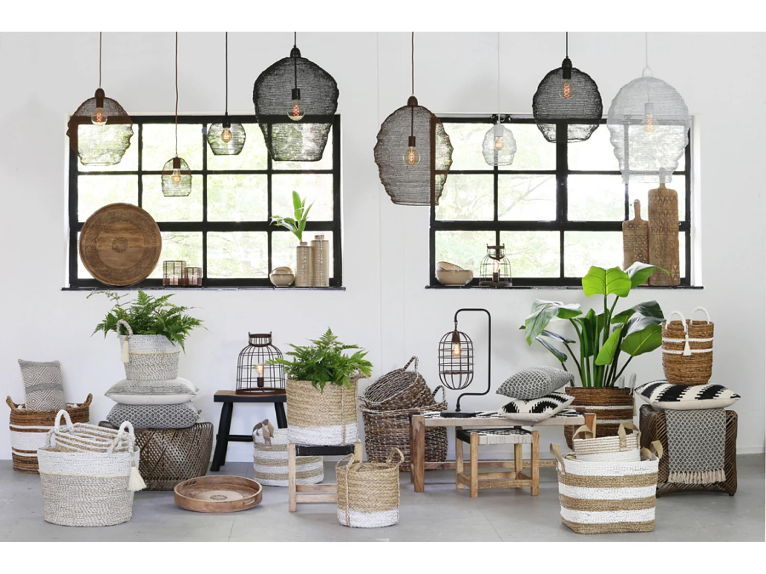 Suspension NIKKI - Ø45x60cm - Noir