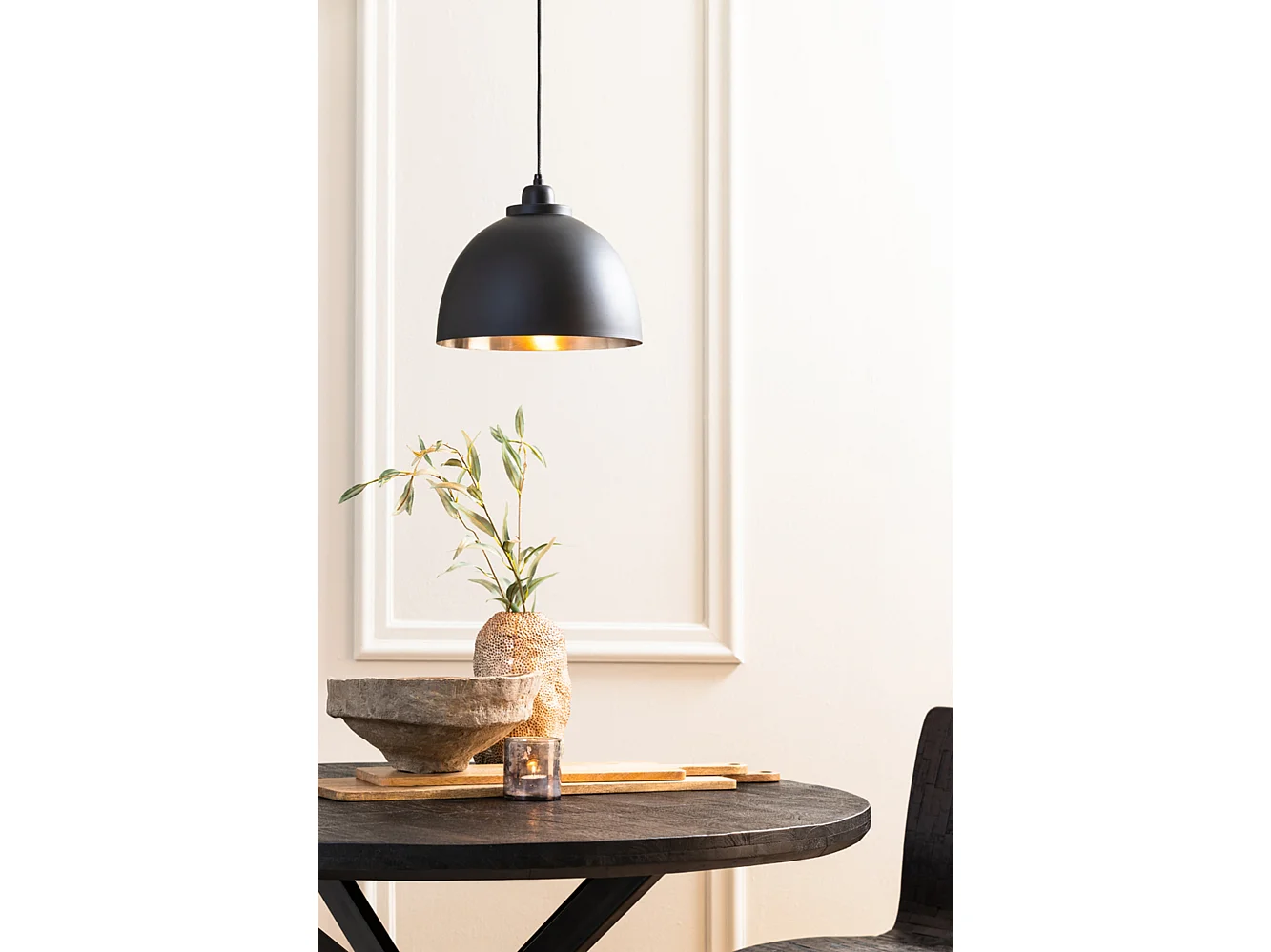 Suspension KYLIE - Ø30x26cm - Noir