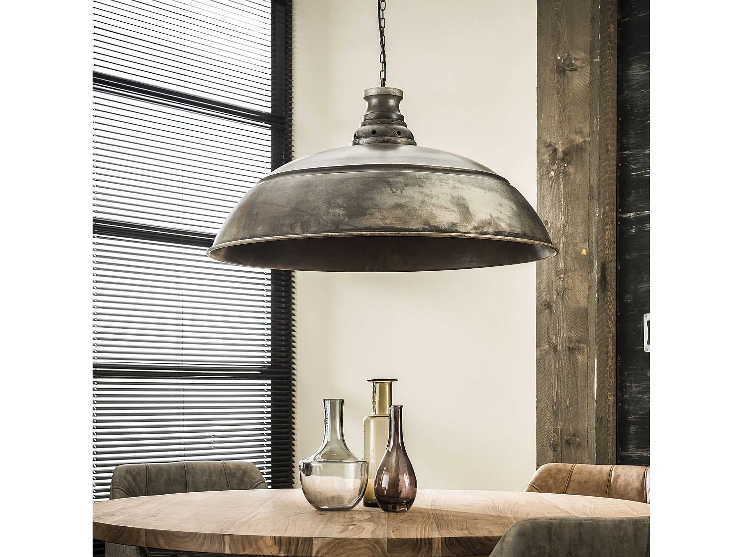 Suspension Industry - Lampe Ø80 - Gris