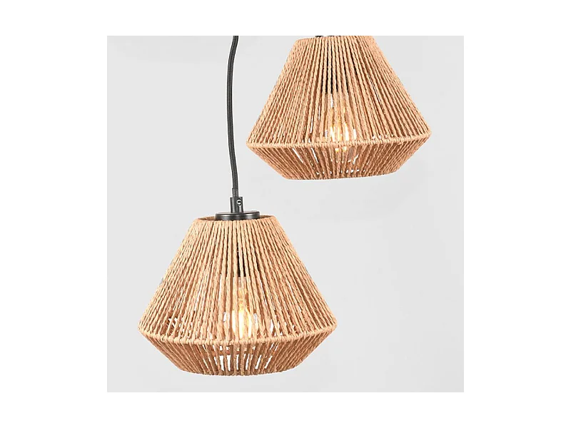 Hängelampe Ibiza Diamond - 3-flammig - 30x30x150cm - Braun