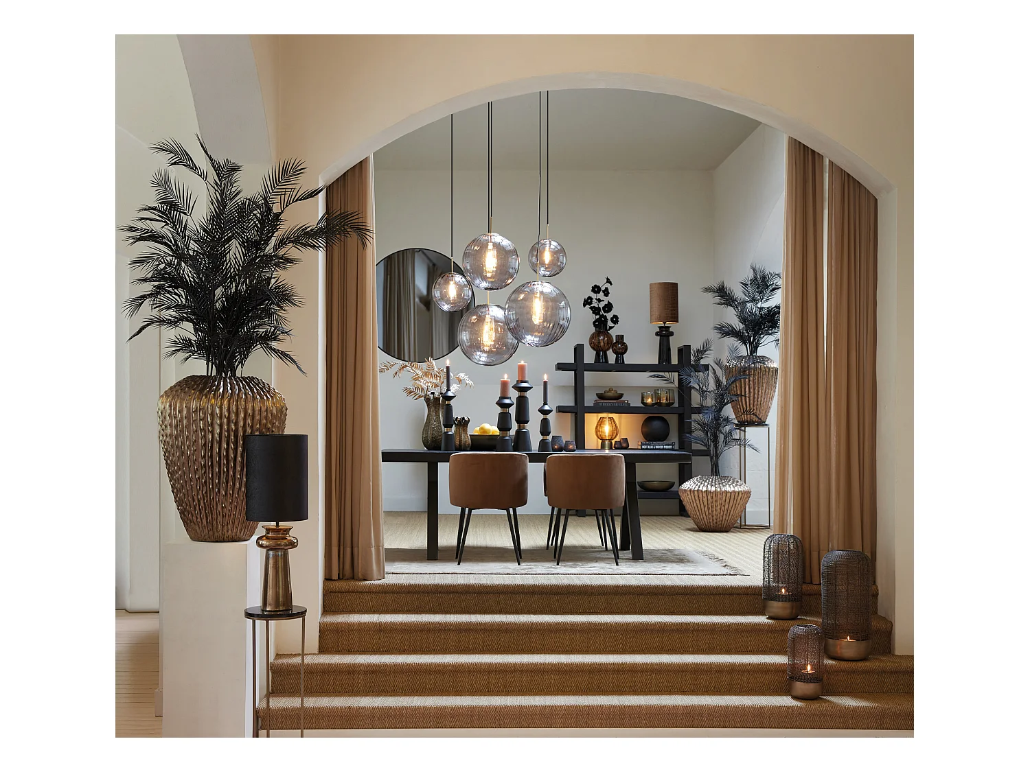 Suspension MAGDALA - Ø30x30cm - Gris