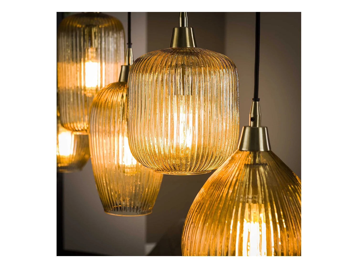 Suspension 5L Stripe Glass Mix - Verre ambré