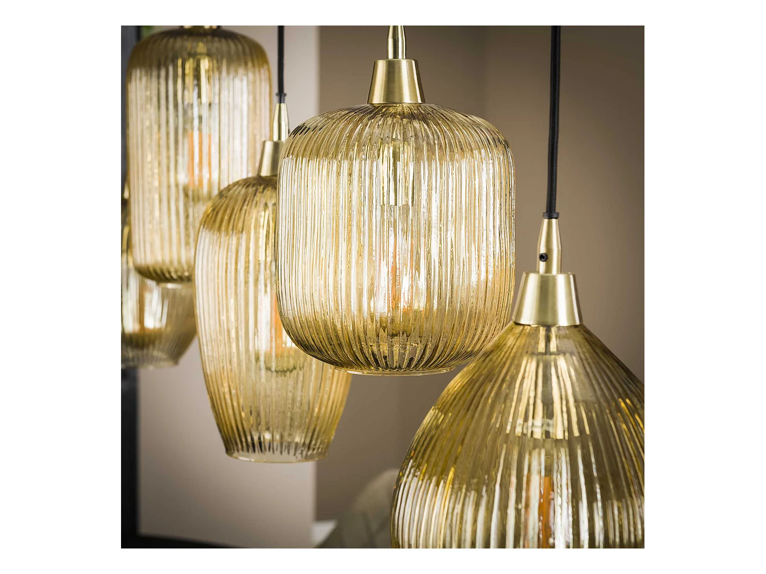 Suspension 5L Stripe Glass Mix - Verre ambré