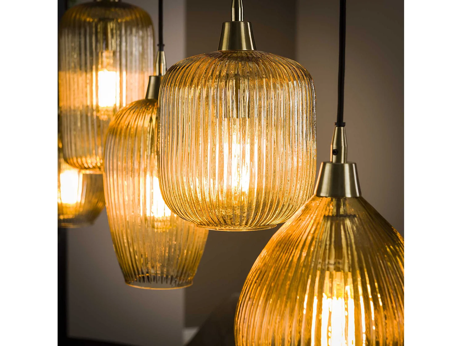 Suspension 5L Stripe Glass Mix - Verre ambré