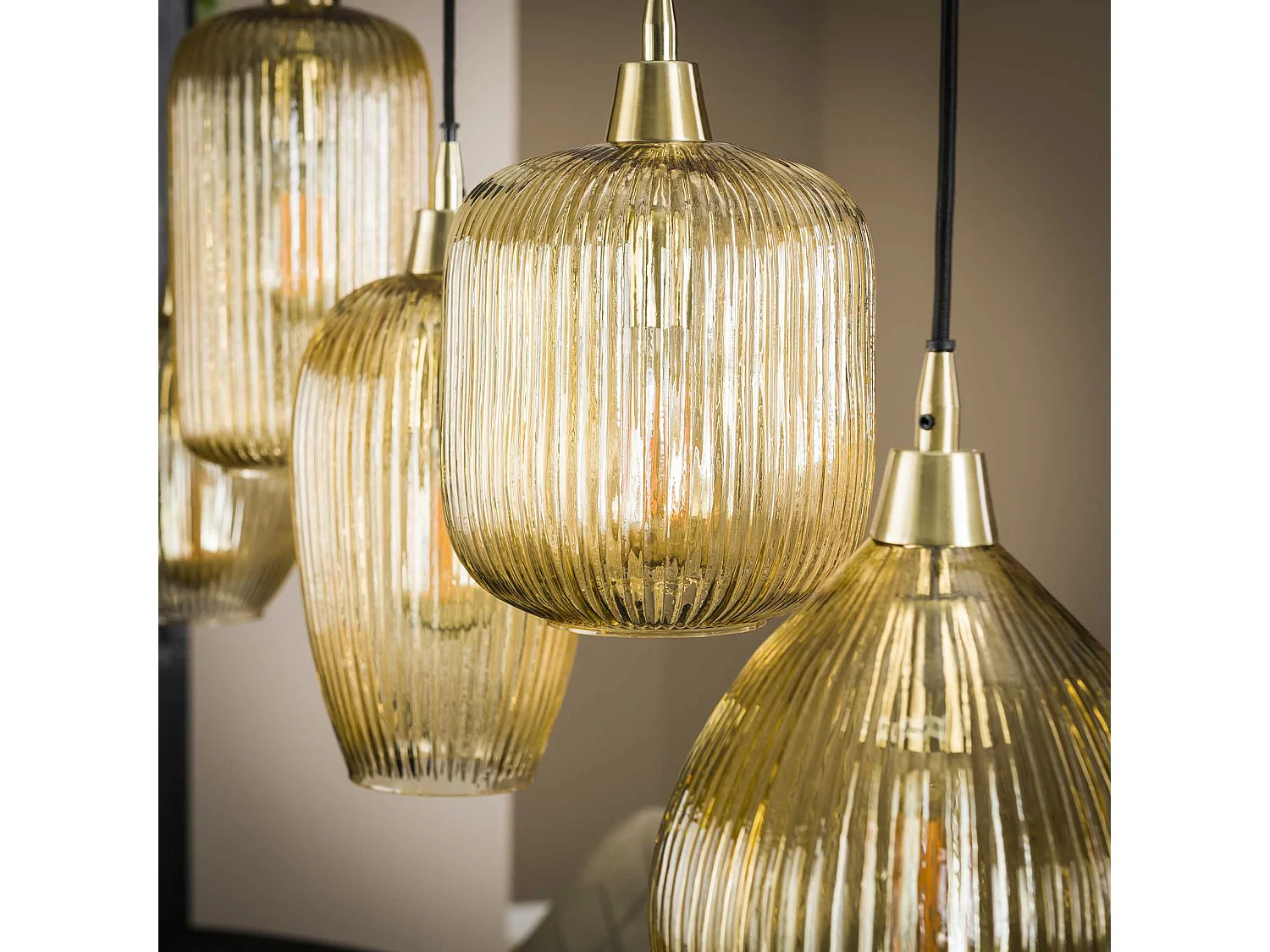 Suspension 5L Stripe Glass Mix - Verre ambré