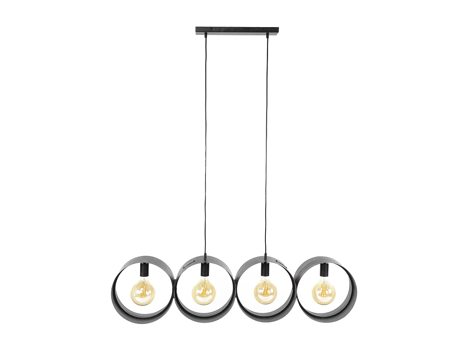 Lámpara colgante 4L Ring Perforated - Carbón vegetal