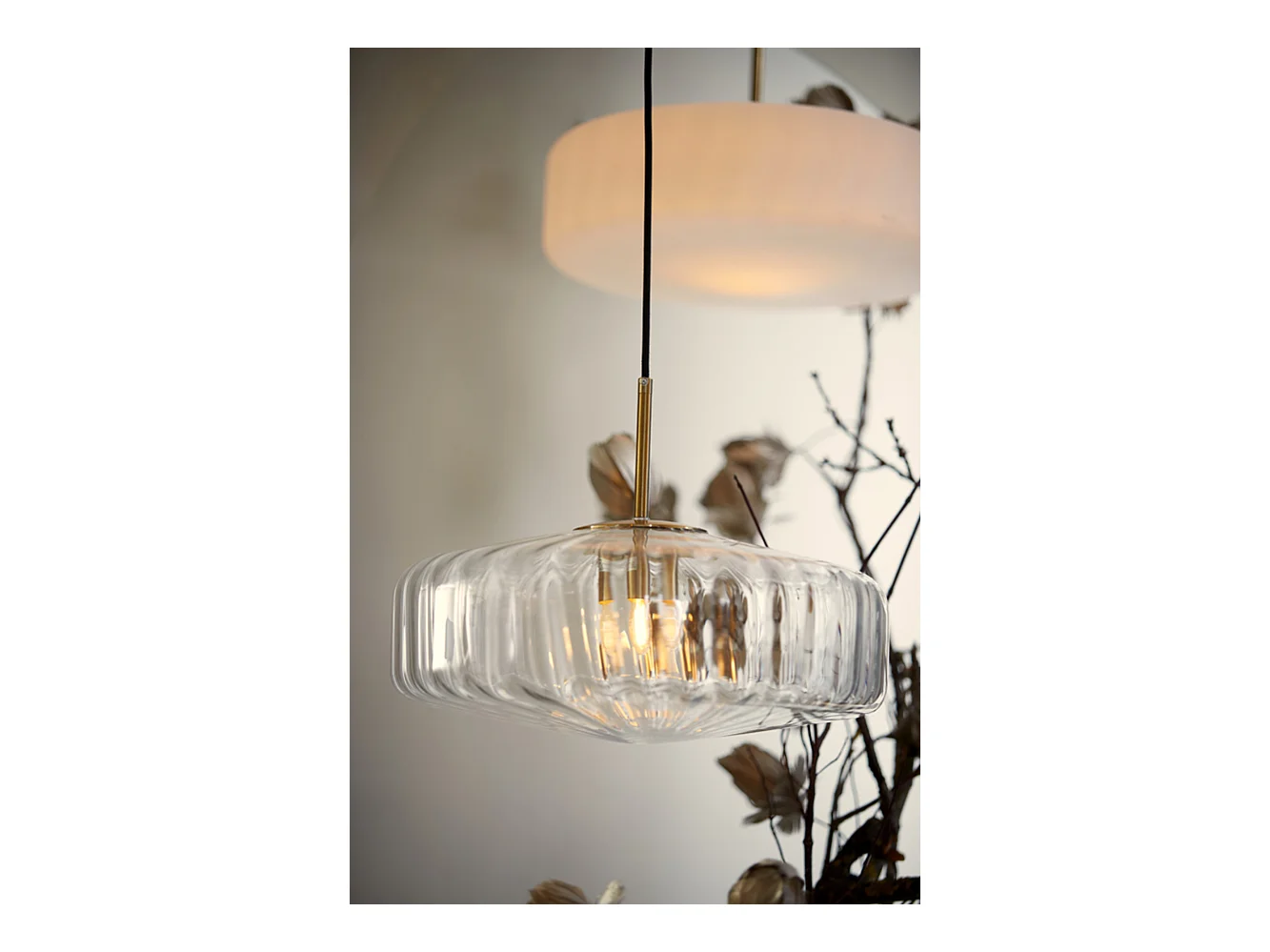 Suspension PLEAT - Ø40x17cm - Transparent