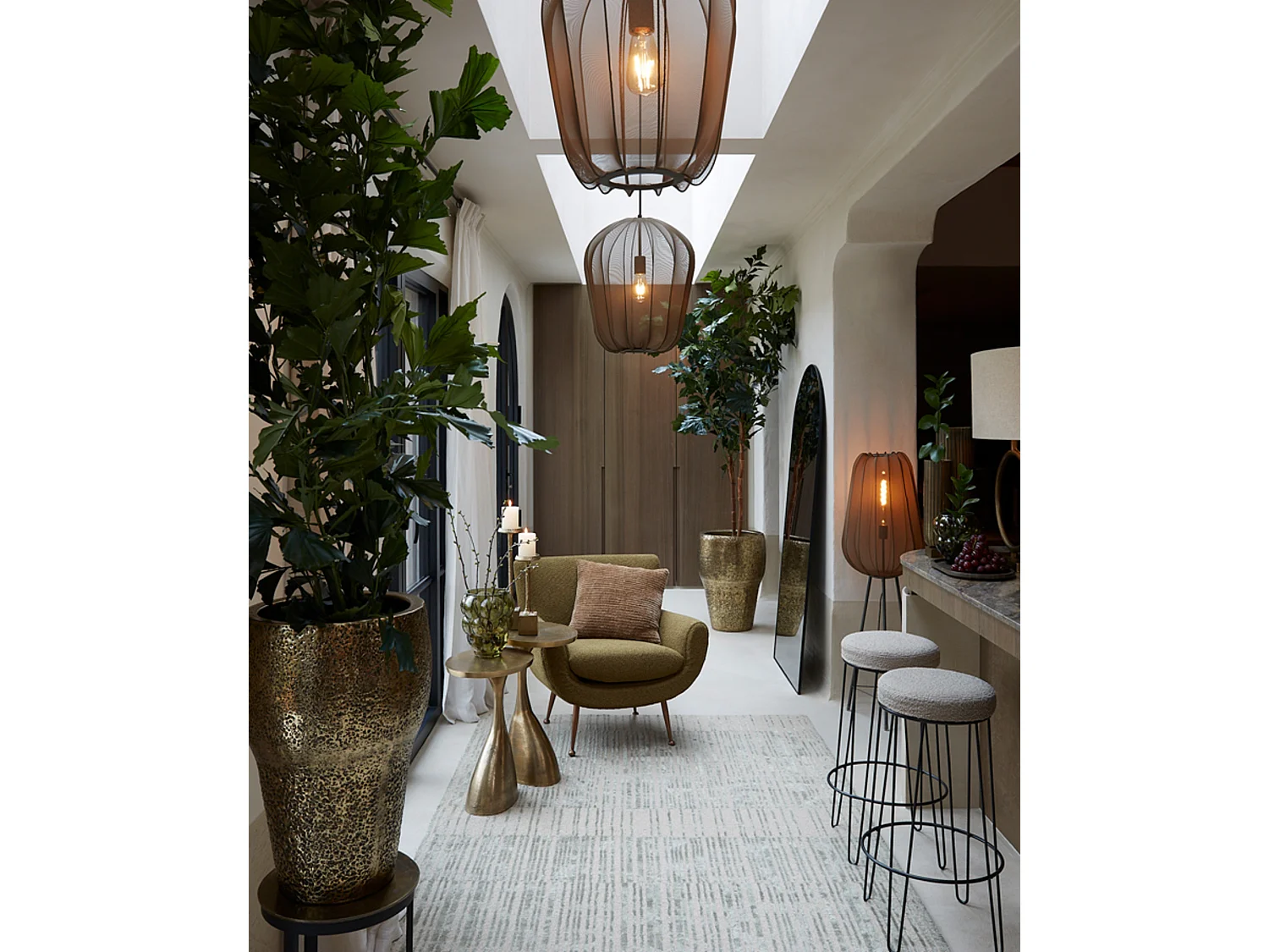 Suspension PLUMERIA - Ø42x50cm - Vert