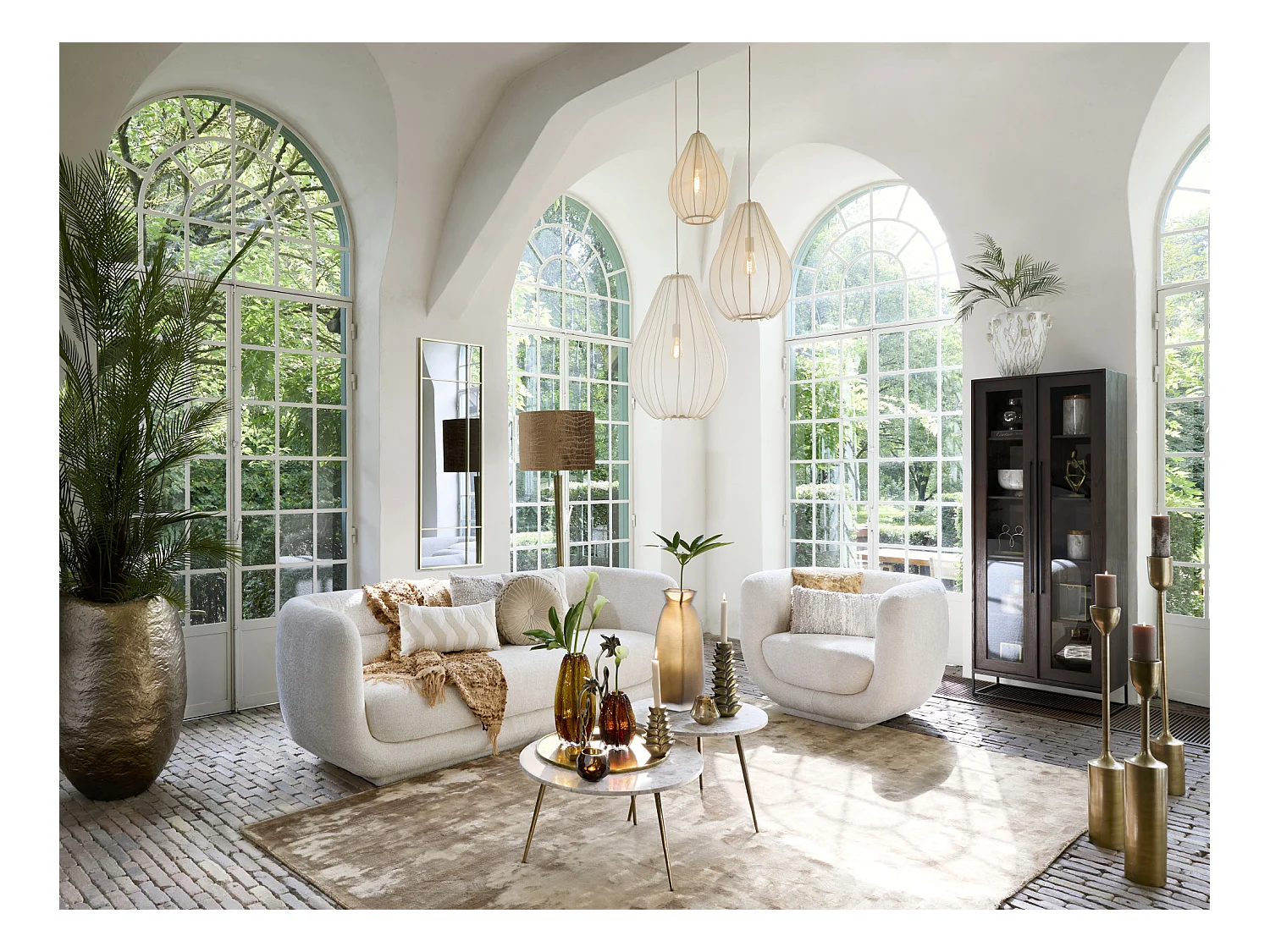 Pendelleuchte ITELA - Ø50x72cm - Braun