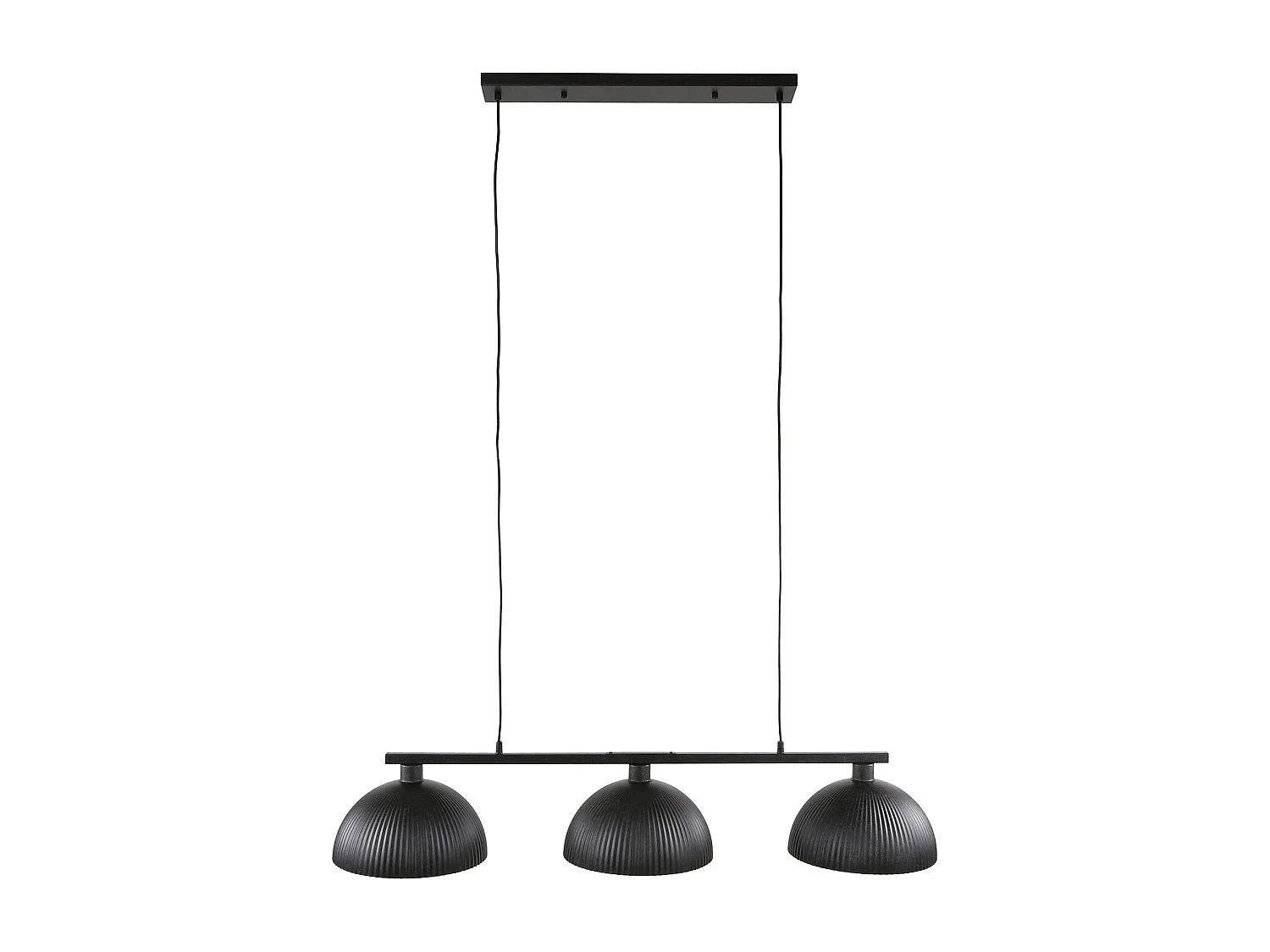 Suspension 3L Capot semi-circulaire côtelé - Noir Artic