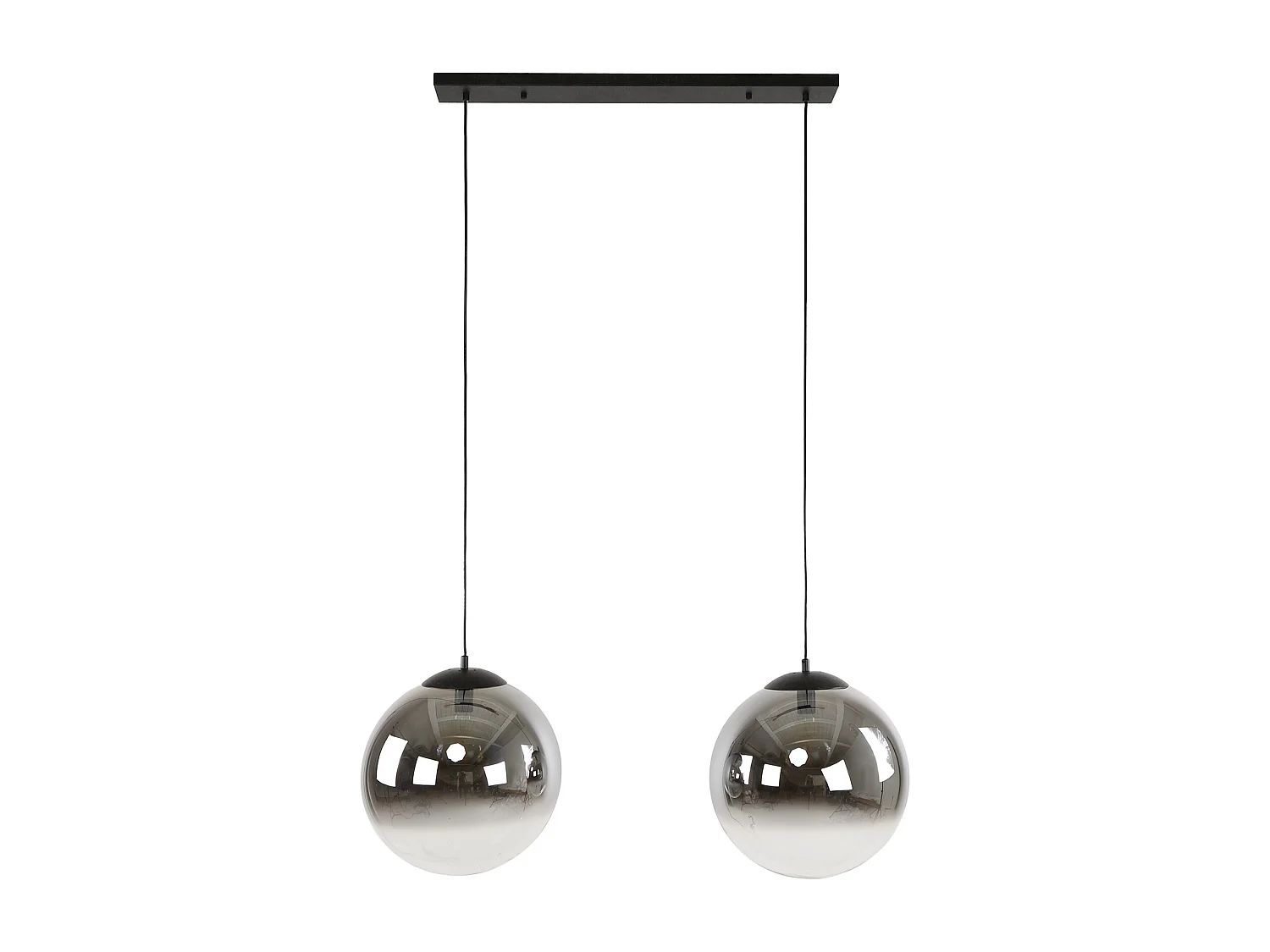 Hanglamp 2L Bubble Shaded XL - Artic Zwart