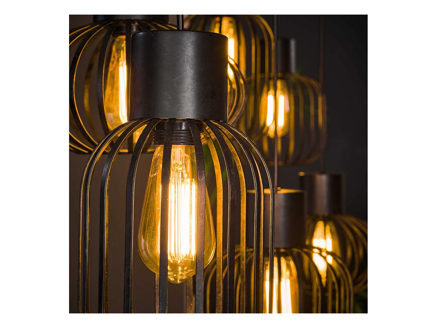 Suspension 3+3 Mix Métal - Gris foncé