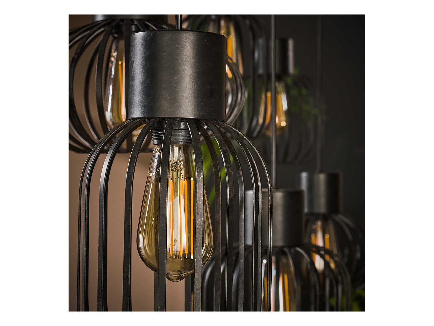 Suspension 3+3 Mix Métal - Gris foncé