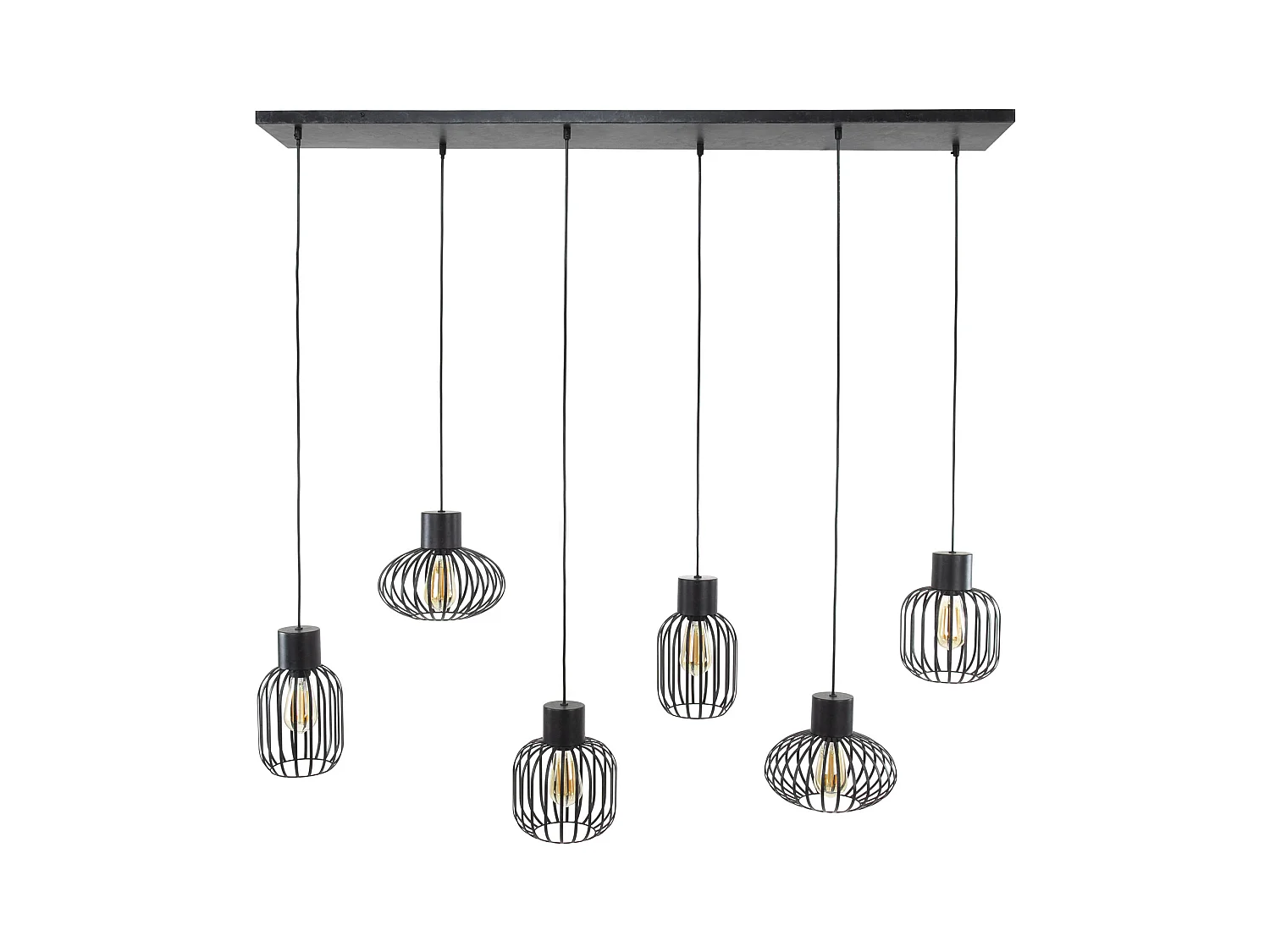 Suspension 3+3 Mix Métal - Gris foncé