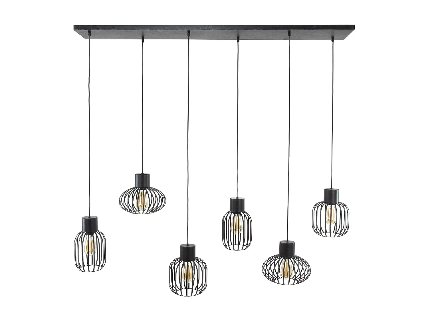 Lámpara colgante 3+3 Mix Metal - Gris oscuro