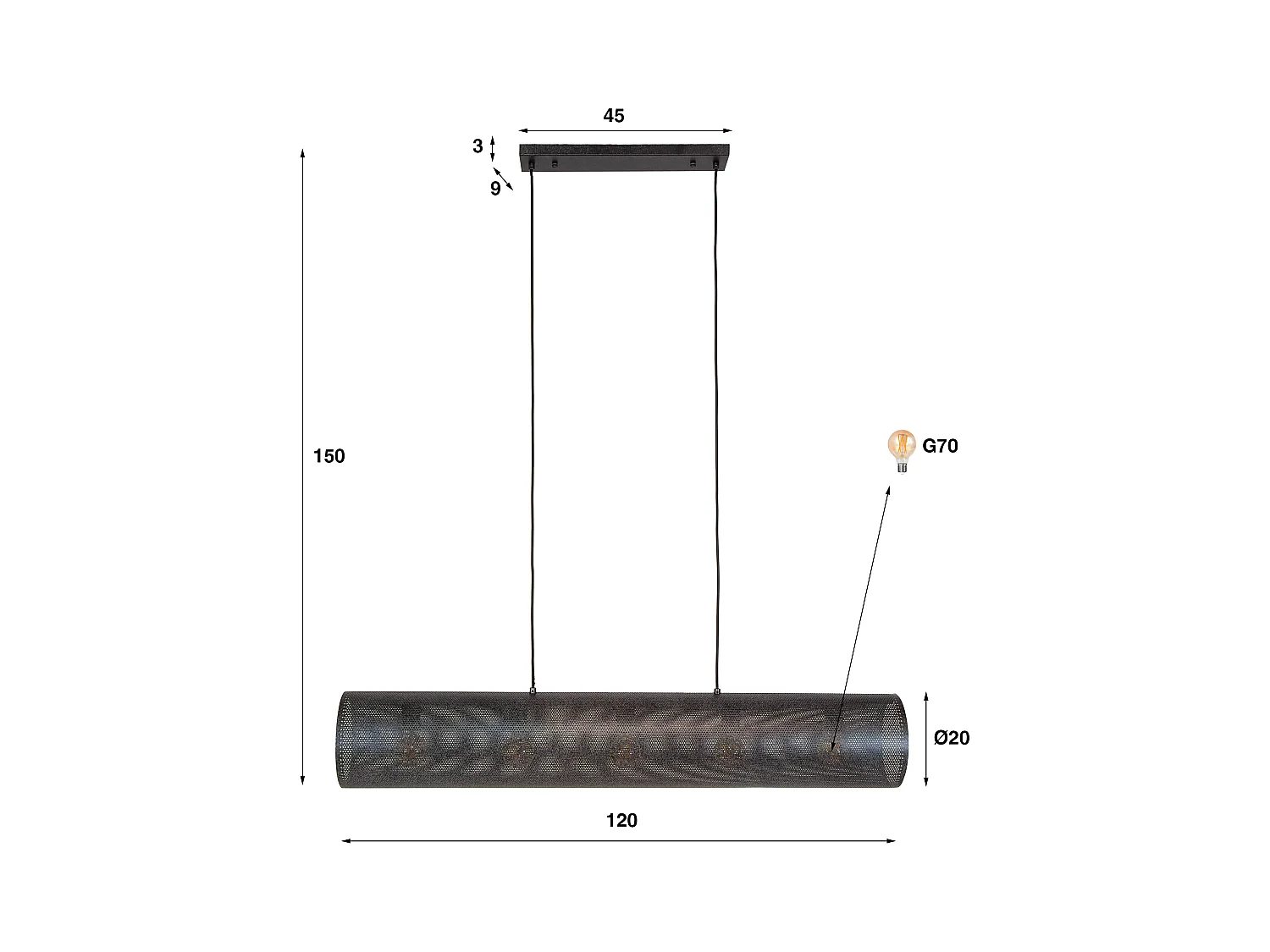 Suspension Tube Mesh 5L - Noir Artic