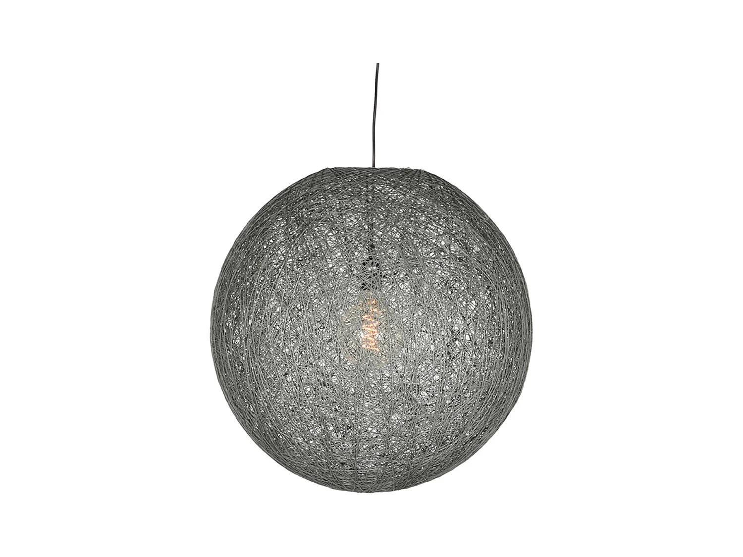 Pendelleuchte Twist - Grau - Flachs - 55 cm - XL