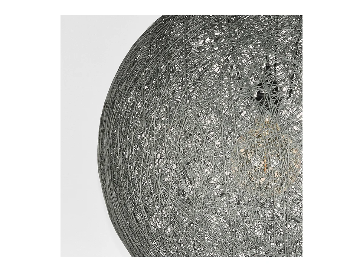 Pendelleuchte Twist - Grau - Flachs - 55 cm - XL