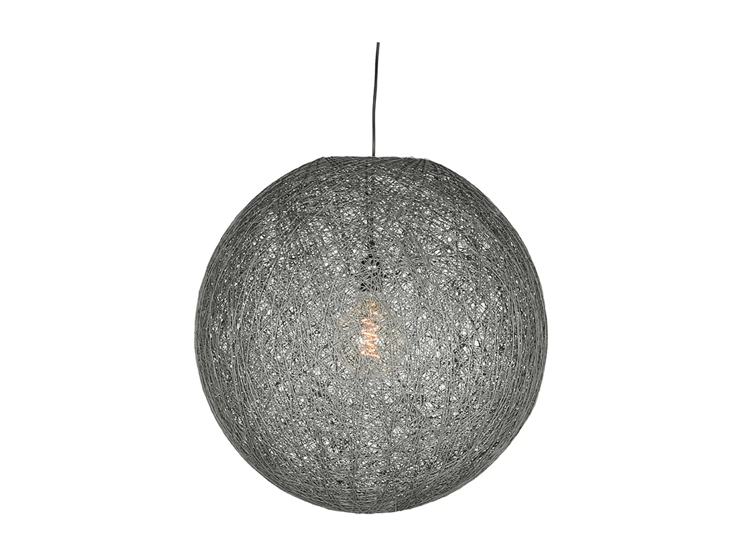 Pendelleuchte Twist - Grau - Flachs - 55 cm - XL