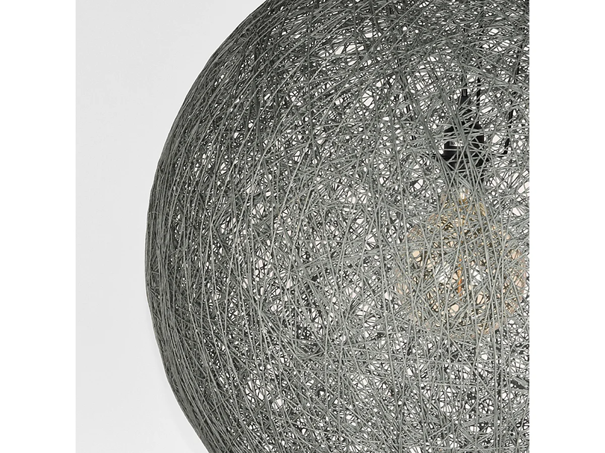 Pendelleuchte Twist - Grau - Flachs - 55 cm - XL