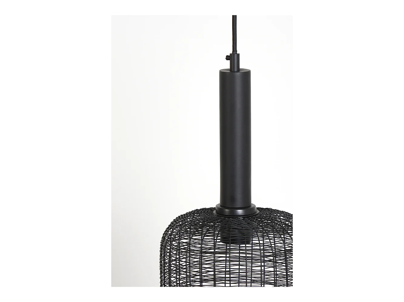 Pendelleuchte LEKANG - Ø22x55cm - Schwarz