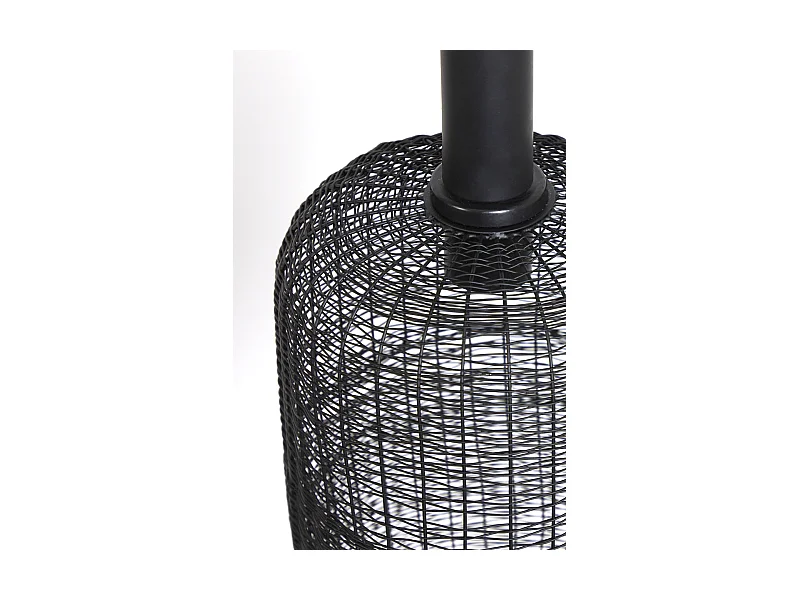 Pendelleuchte LEKANG - Ø22x55cm - Schwarz