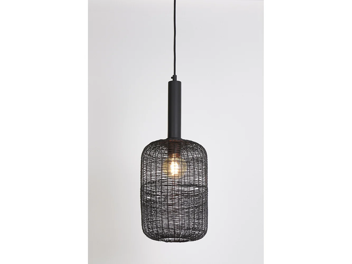 Suspension LEKANG - Ø22x55cm - Noir