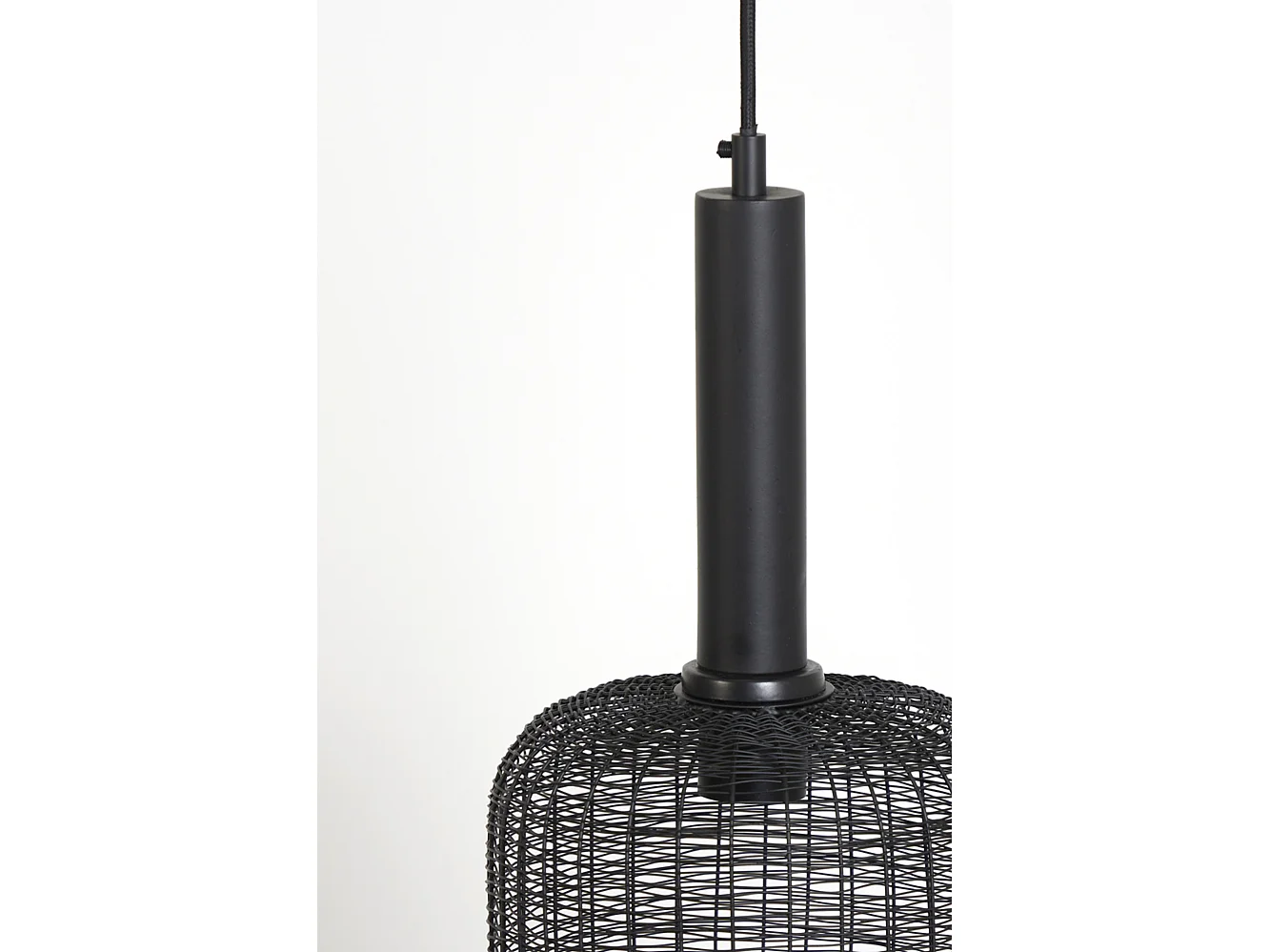 Suspension LEKANG - Ø22x55cm - Noir