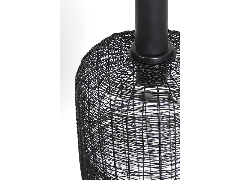 Suspension LEKANG - Ø22x55cm - Noir