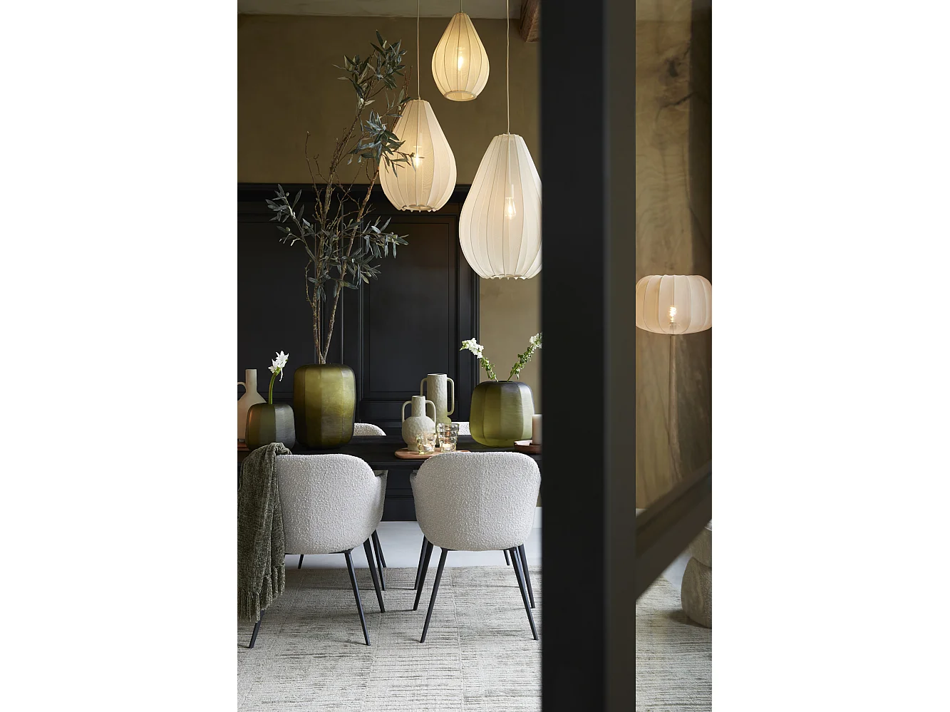 Suspension ITELA - Ø38x52,5cm - Marron