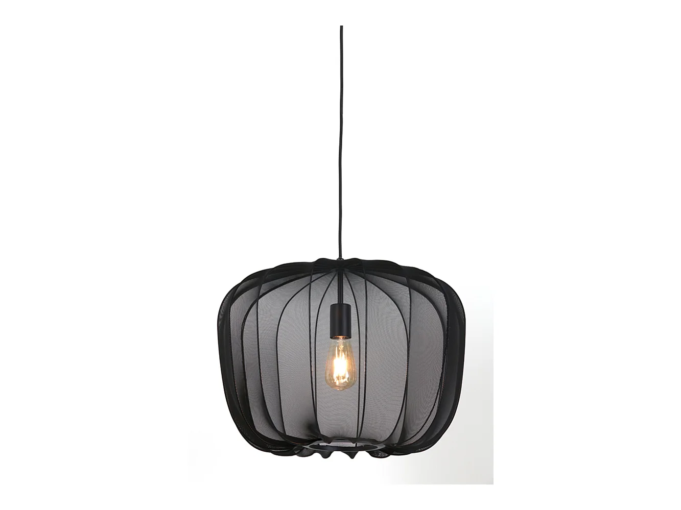 Suspension PLUMERIA - Ø50x37,5cm - Noir