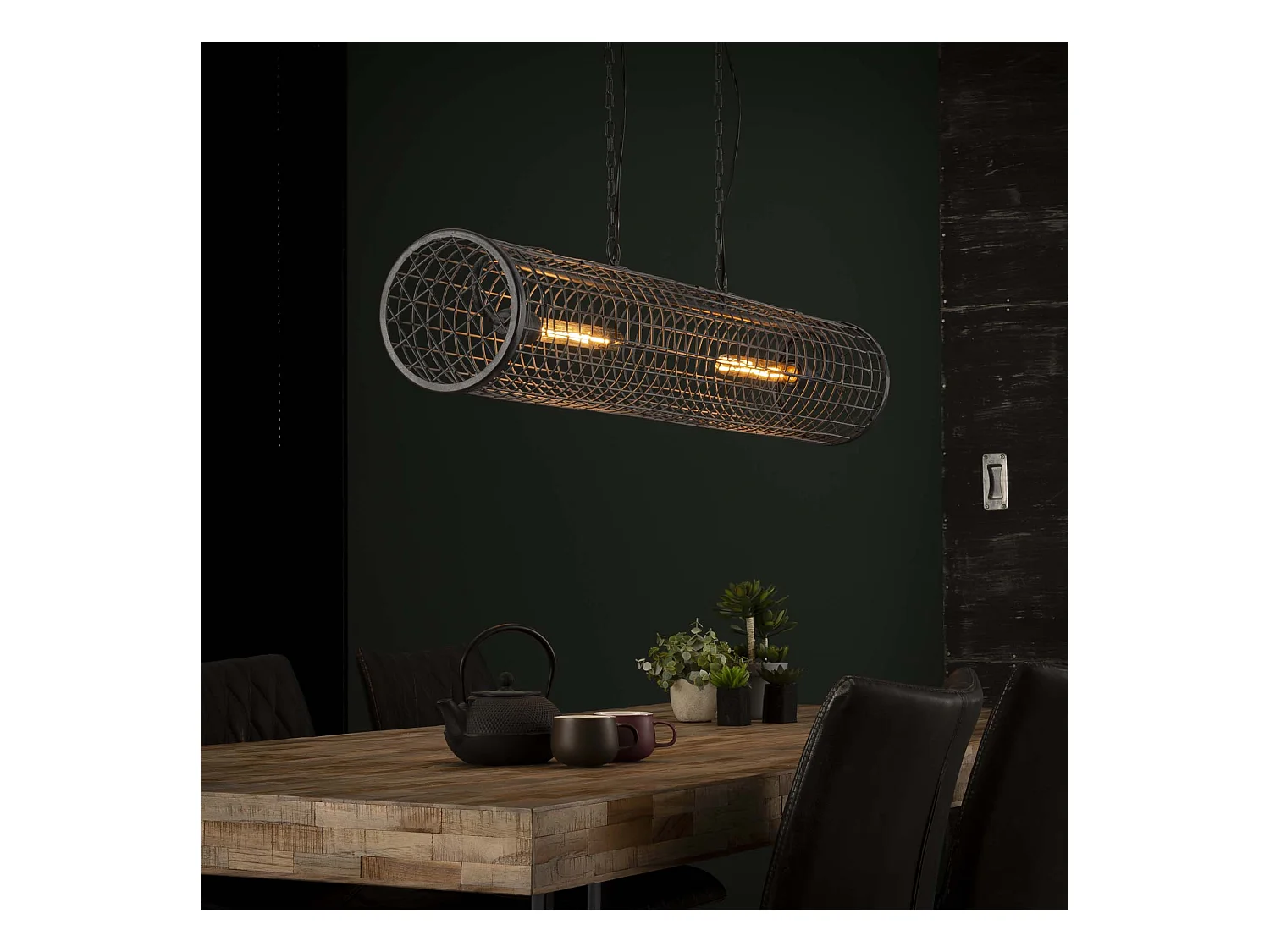 Suspension - Ø20 cm Suspension cylindrique - Industrielle - Maille