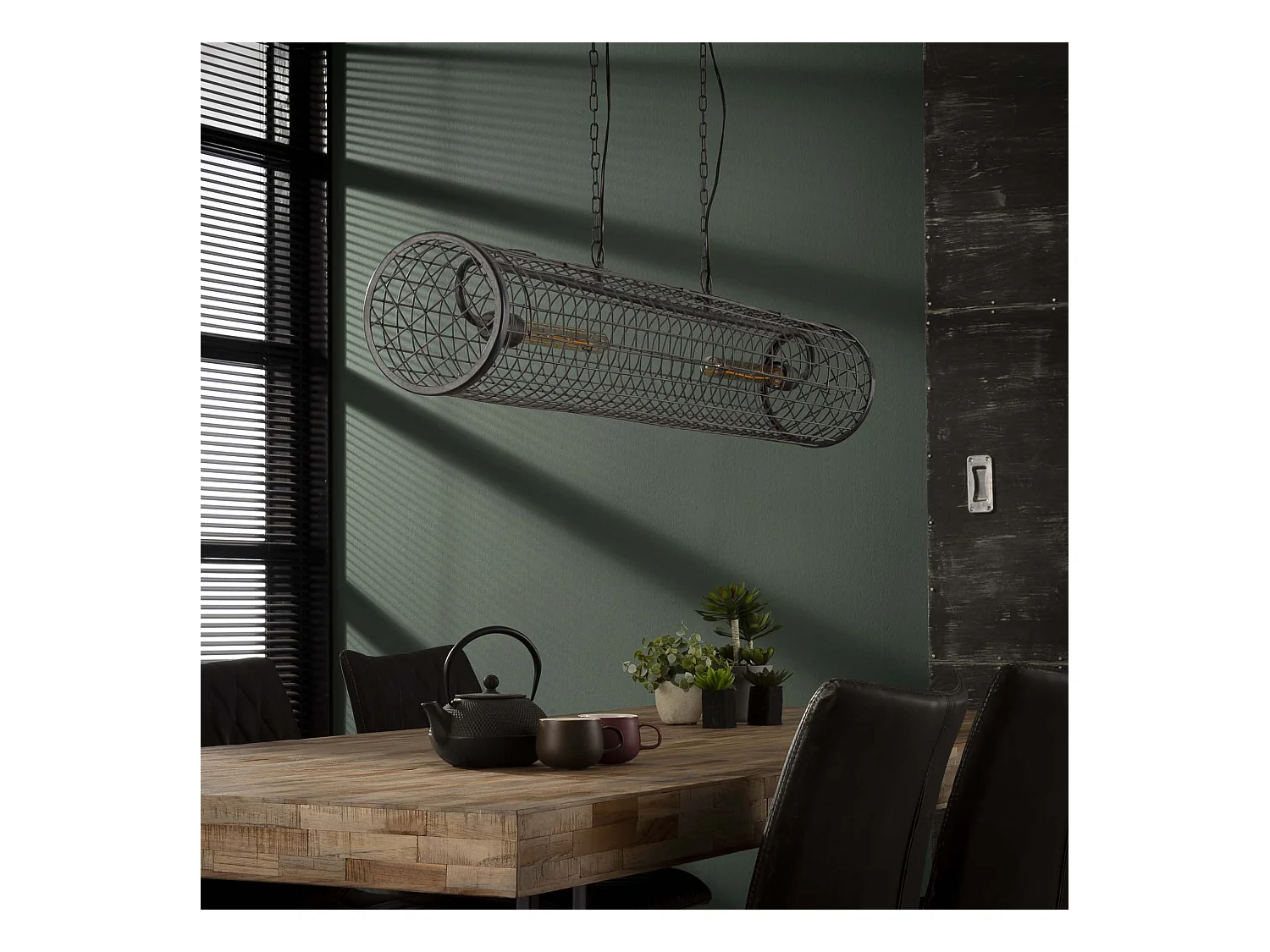 Suspension - Ø20 cm Suspension cylindrique - Industrielle - Maille