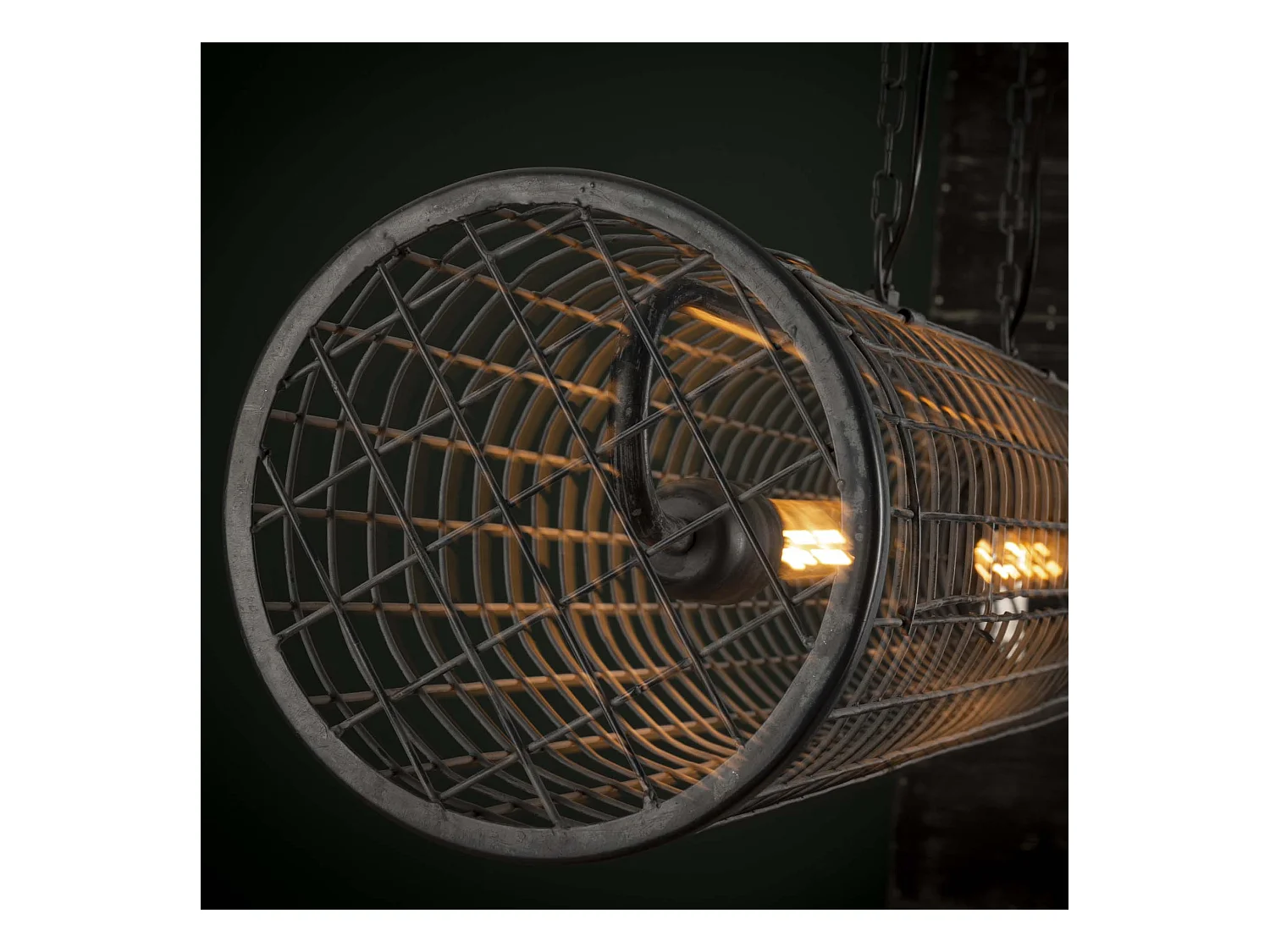 Suspension - Ø20 cm Suspension cylindrique - Industrielle - Maille