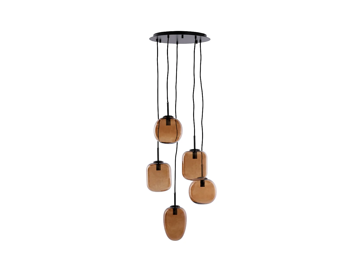 Hanglamp MEZZA - Ø45x23cm - Bruin