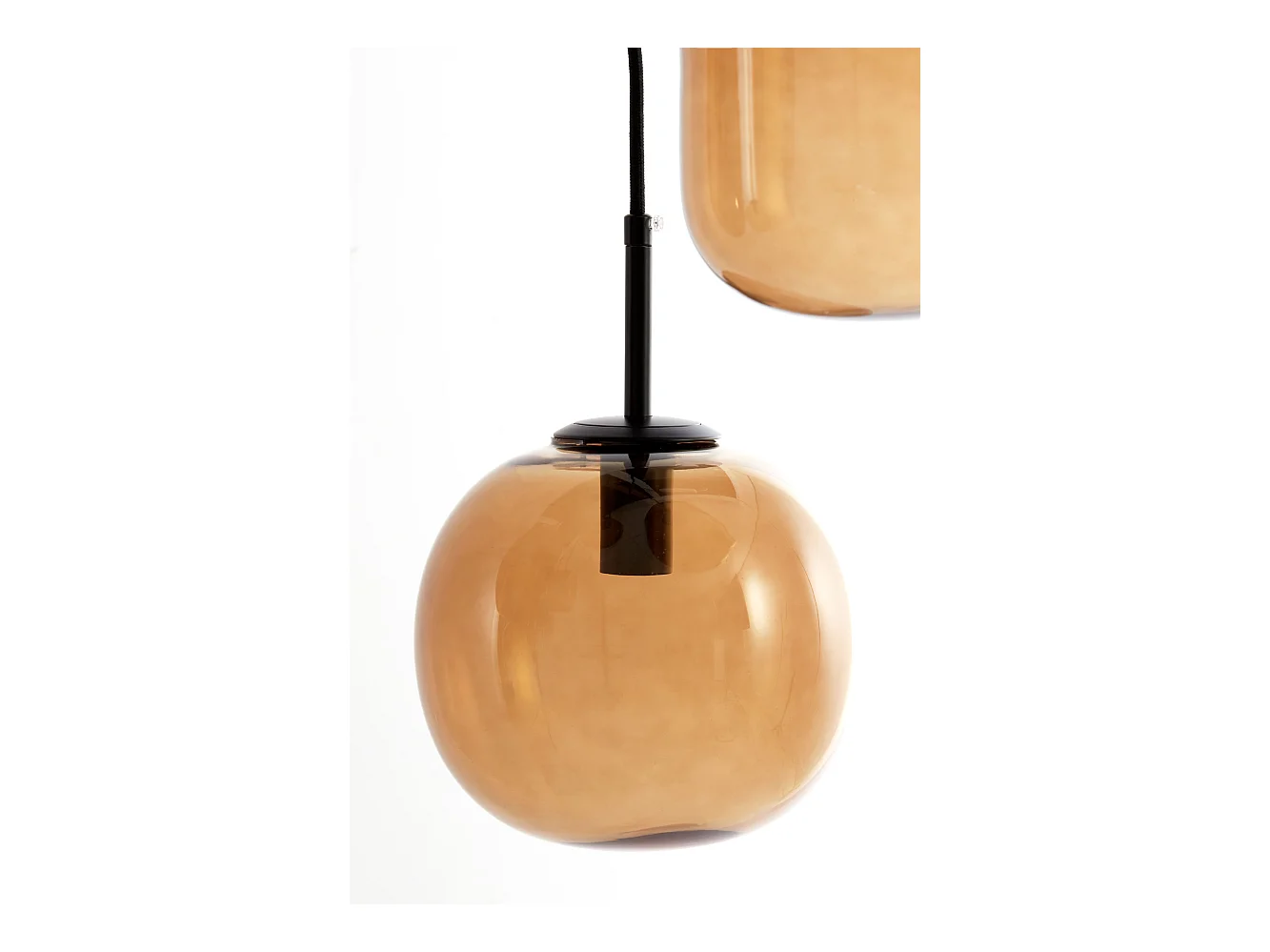 Hanglamp MEZZA - Ø45x23cm - Bruin