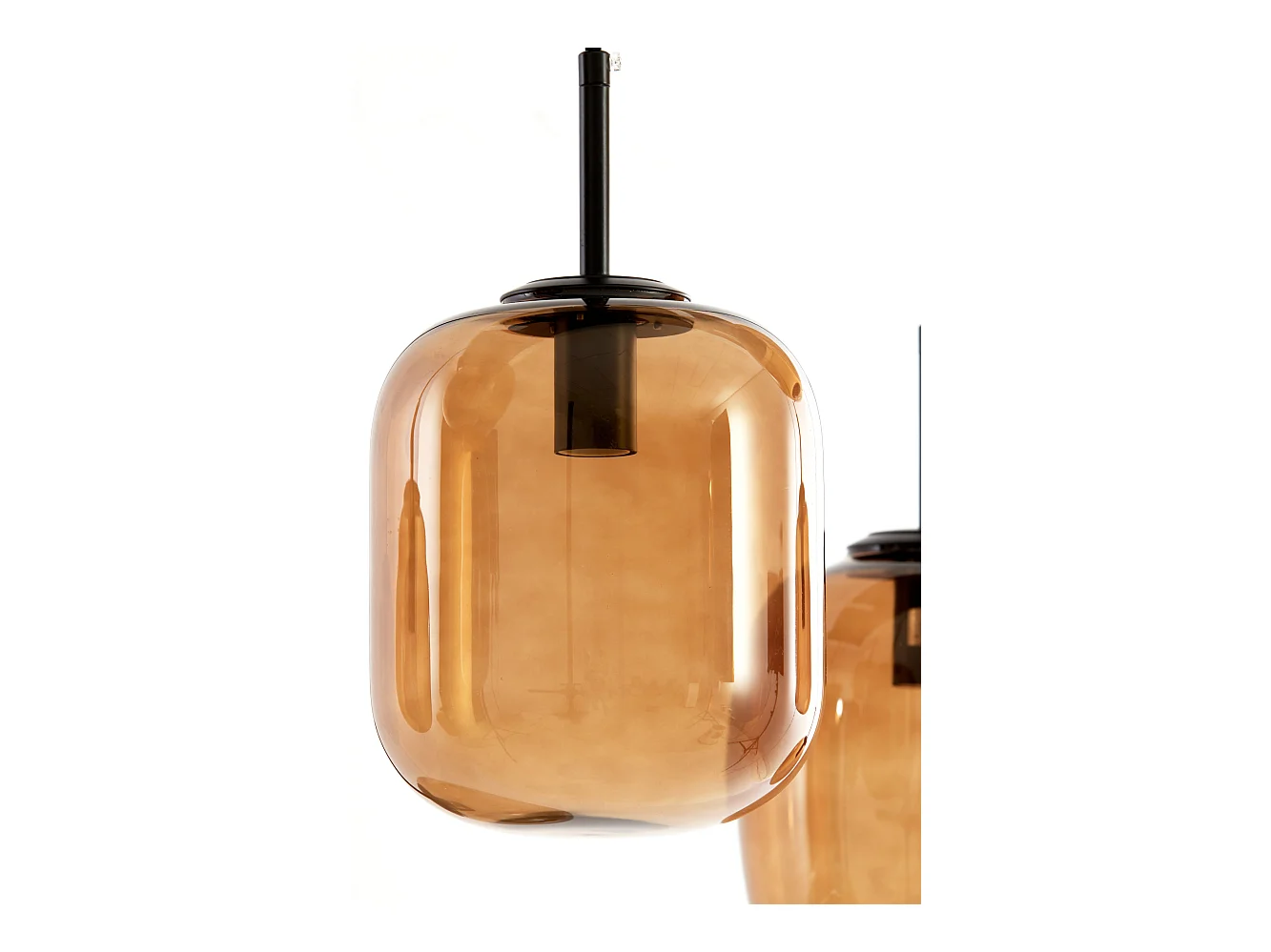 Hanglamp MEZZA - Ø45x23cm - Bruin