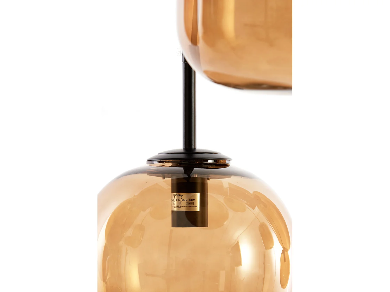 Hanglamp MEZZA - Ø45x23cm - Bruin