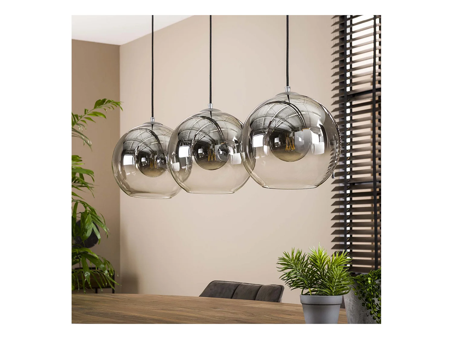 Hängelampe Bubble Shaded - 3 Lampen - Industriell