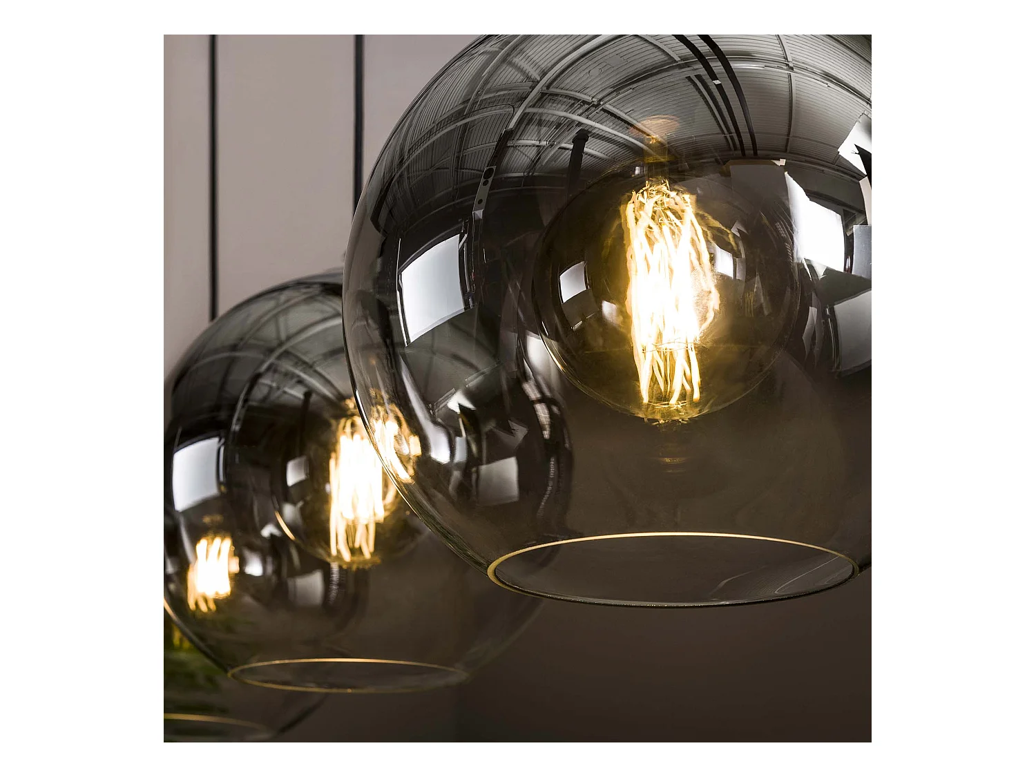 Hängelampe Bubble Shaded - 3 Lampen - Industriell