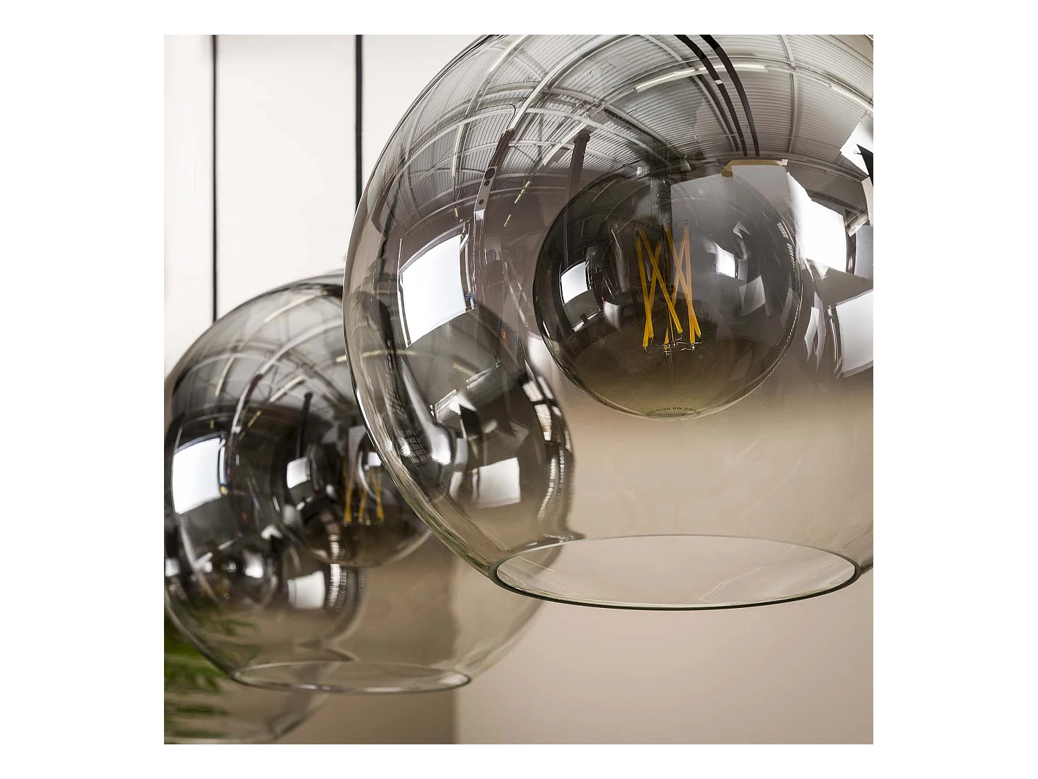 Hängelampe Bubble Shaded - 3 Lampen - Industriell