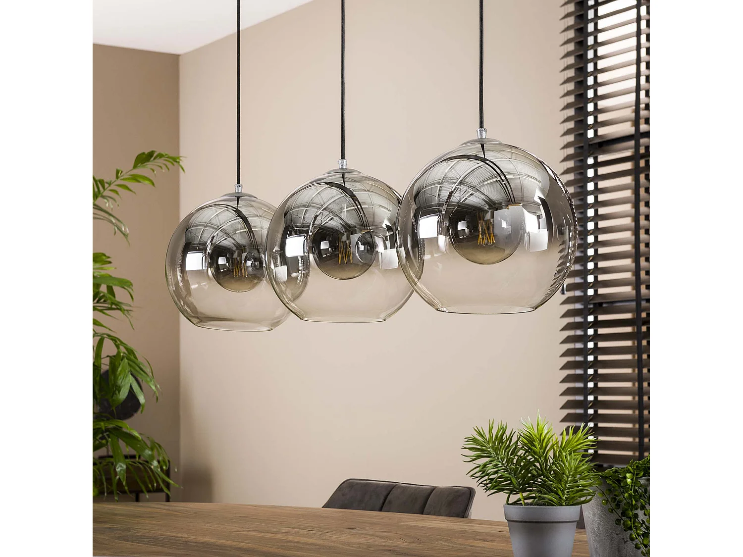 Suspension Bubble Shaded - 3 lampes - Industriel