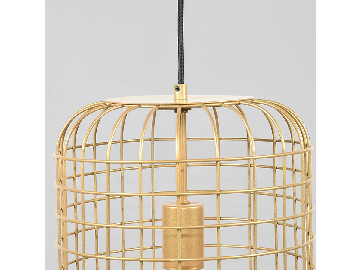 Lámpara colgante Solido - 26x26x150 cm - Oro - Metal