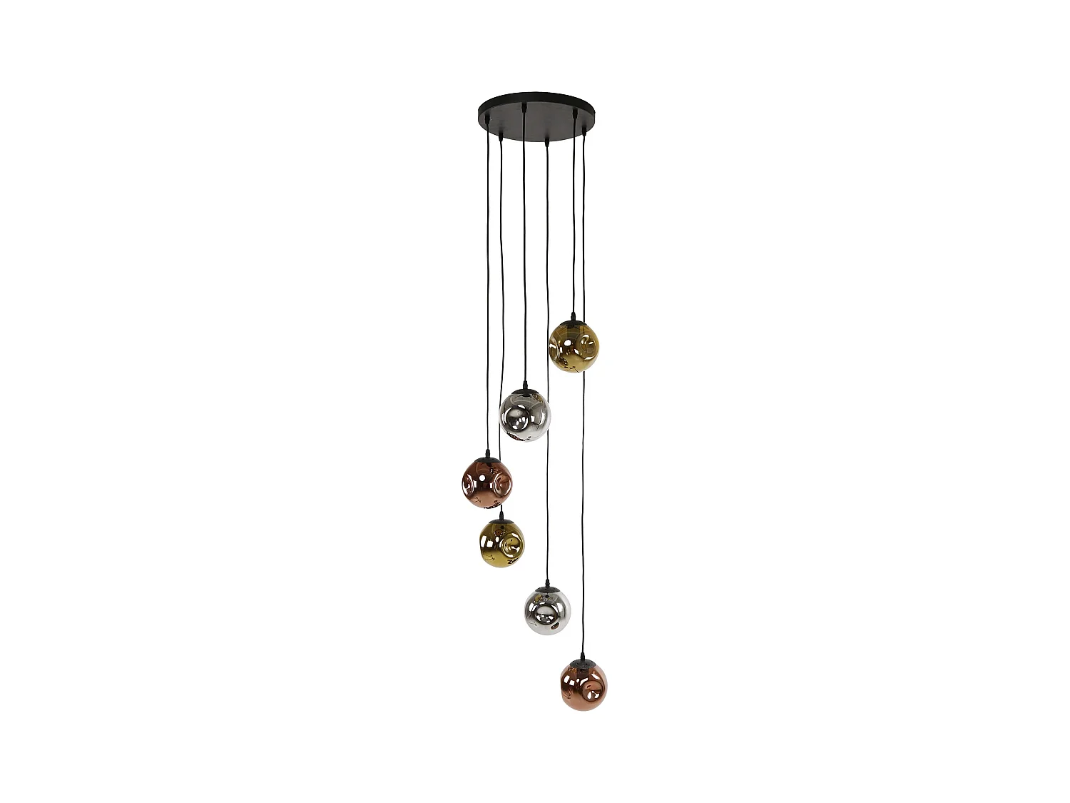 Pendelleuchte 6L Stellar - Arctic Black