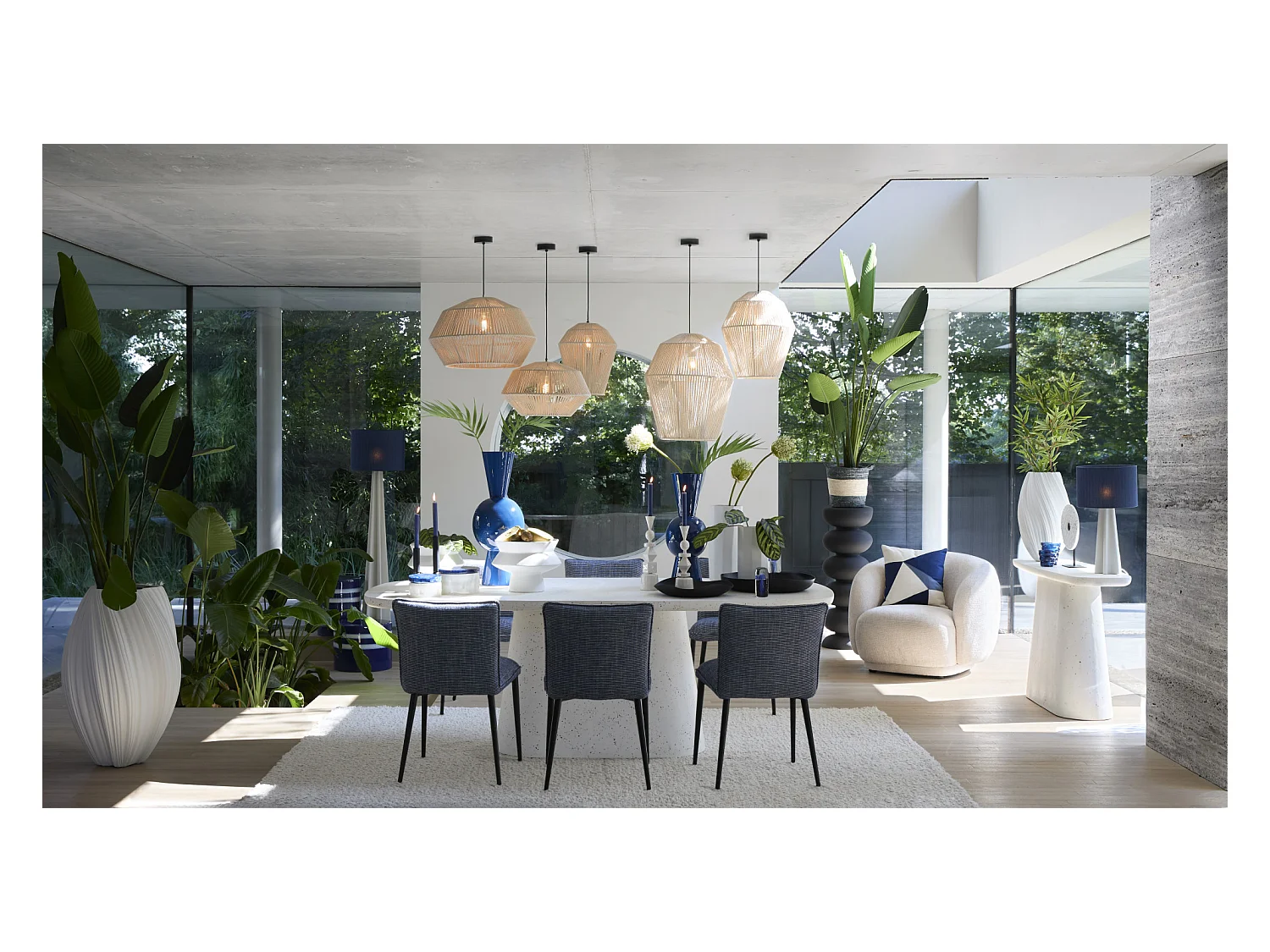 Suspension DEYA - Ø40x24cm - Blanc