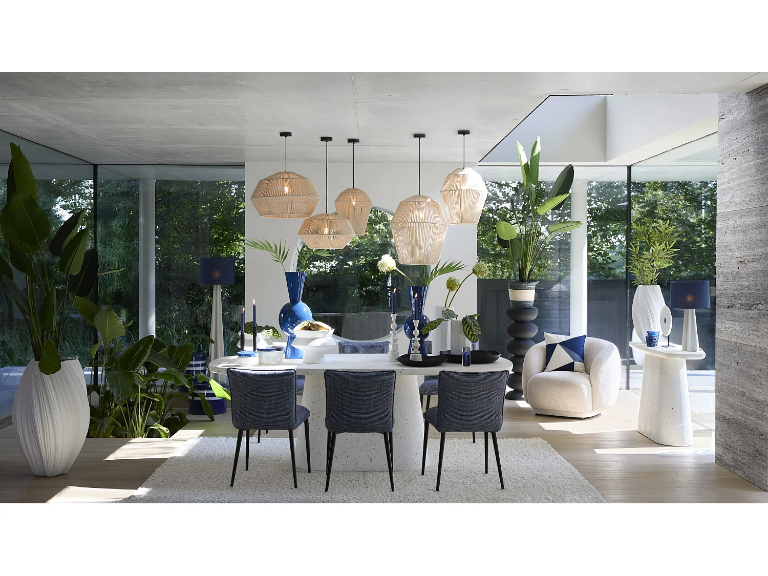 Suspension DEYA - Ø40x24cm - Blanc