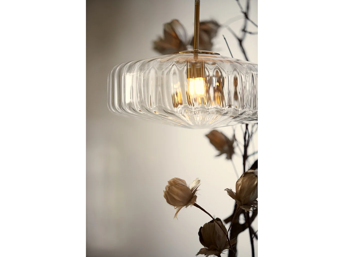 Suspension PLEAT - Ø30x17cm - Transparent