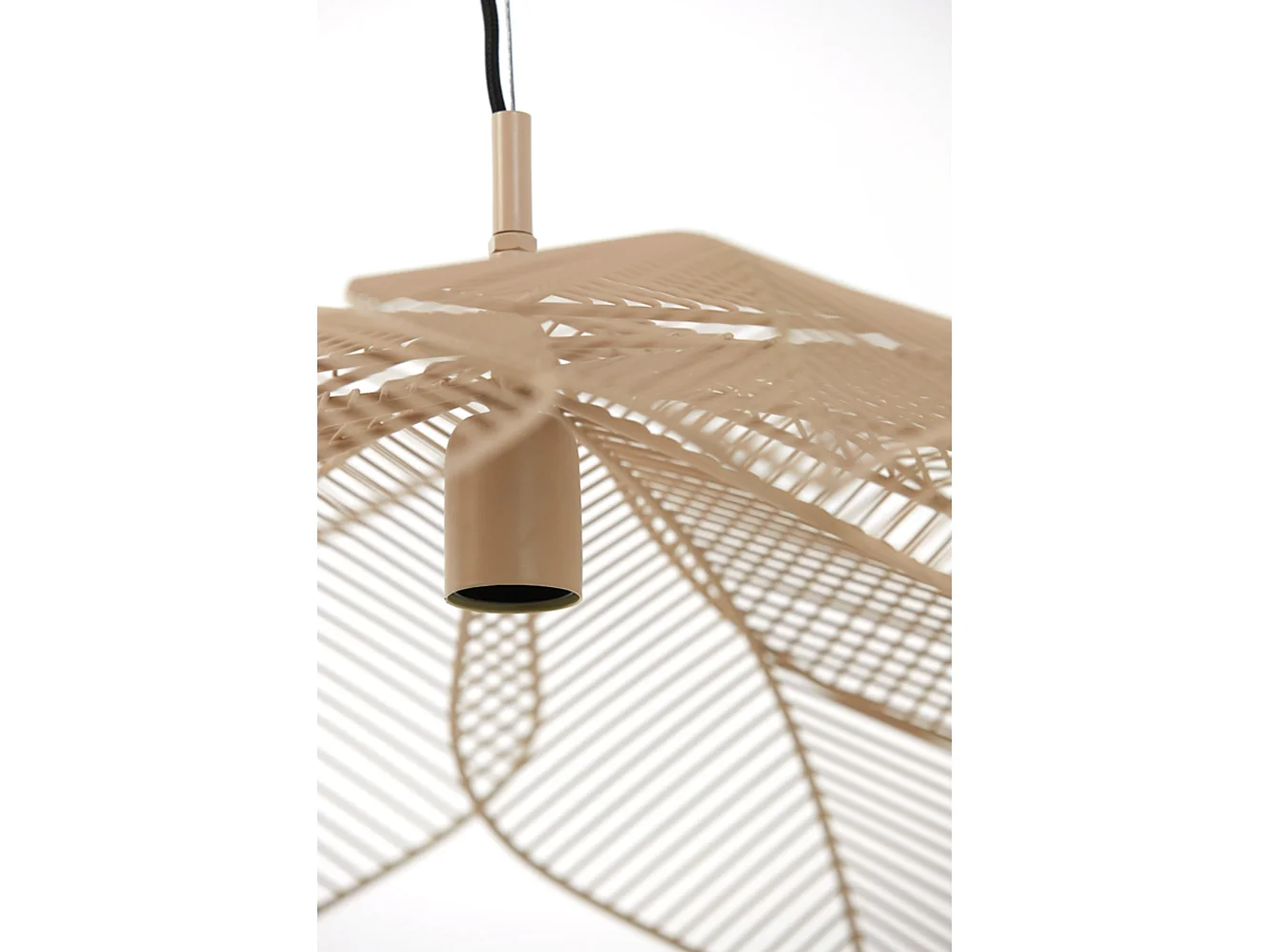 Suspension PAVAS - Ø54x24,5cm - Marron