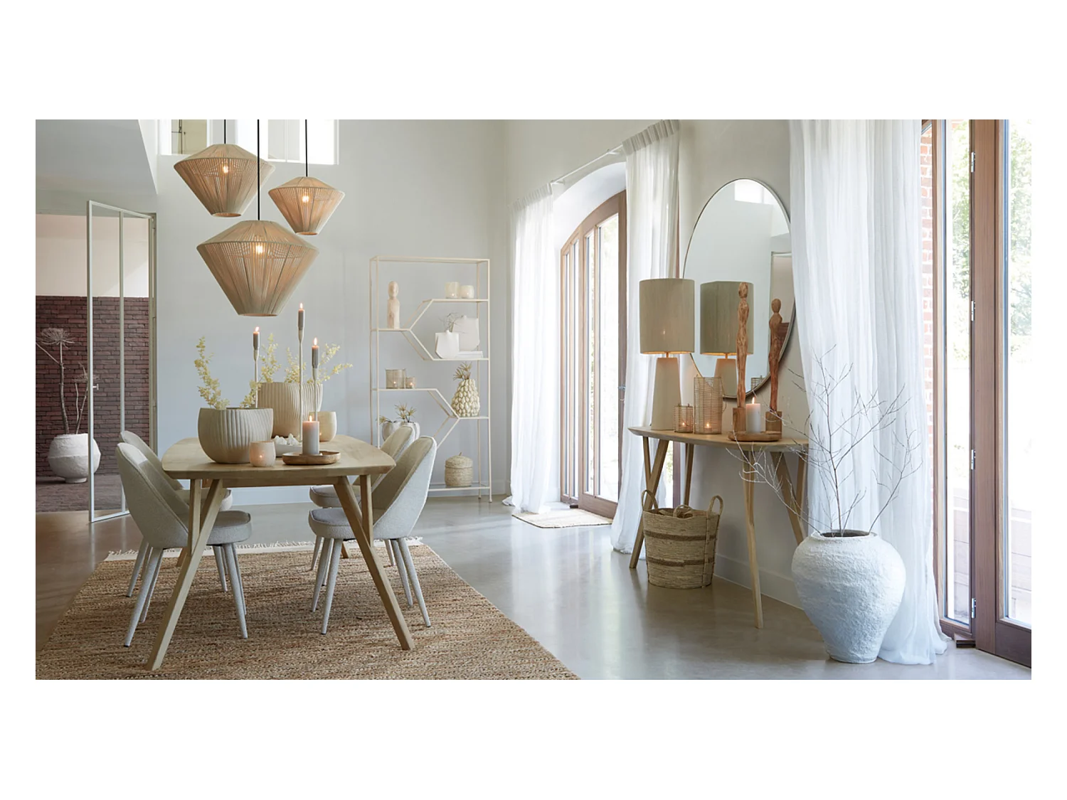 Pendelleuchte FELIDA - Ø56x43cm - Braun